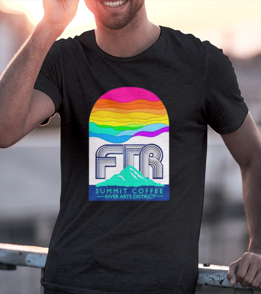 Summit Coffee River Arts District FTR Rainbow Arch Mountain Available Until October 31st, T-Shirt