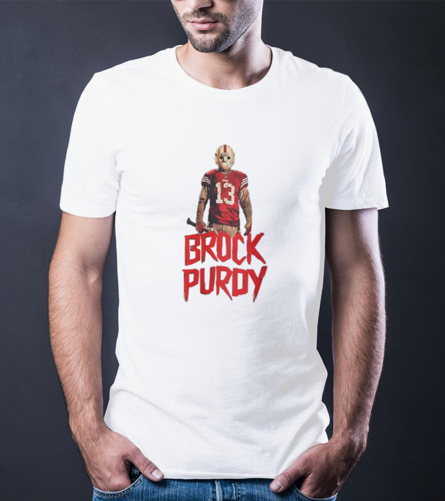 Brock Purdy 13 Jason Mask 49ers Friday The 13th T-Shirt
