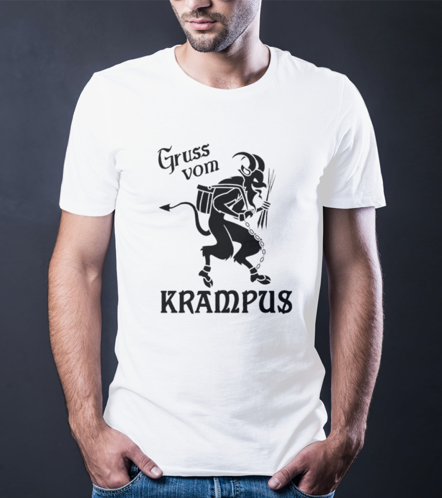 Gruss Vom Krampus Krampus Christmas Holiday Greetings T-Shirt