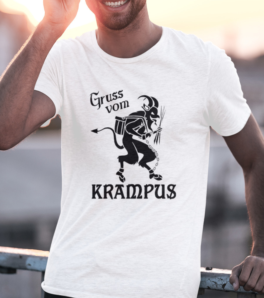 Gruss Vom Krampus Krampus Christmas Holiday Greetings T-Shirt