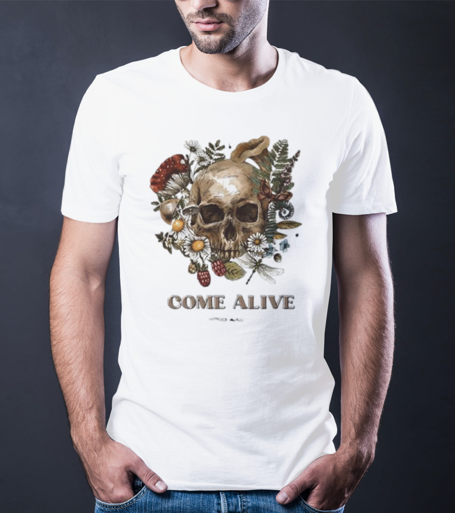 Come Alive Skull Ezekiel 37 Vintage Floral Elements T-Shirt