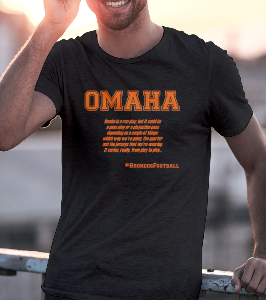 Omaha Audible Peyton Manning Broncos Football Definition T-Shirt