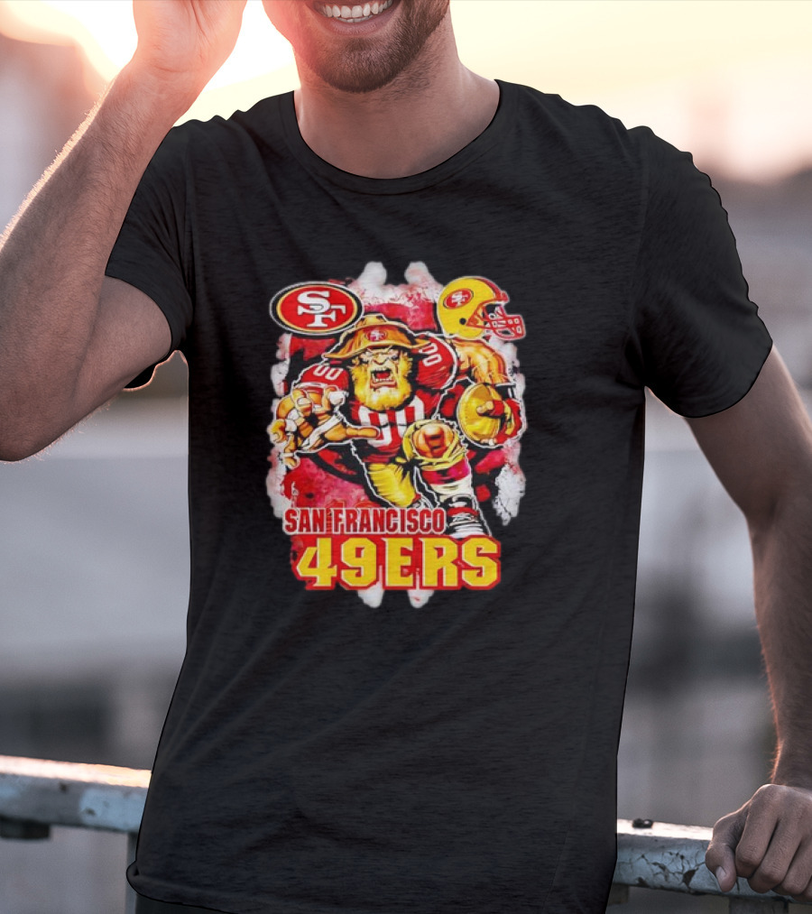 San Francisco 49ers NFL Fierce Lion Mascot Graphic For Fans T-Shirt