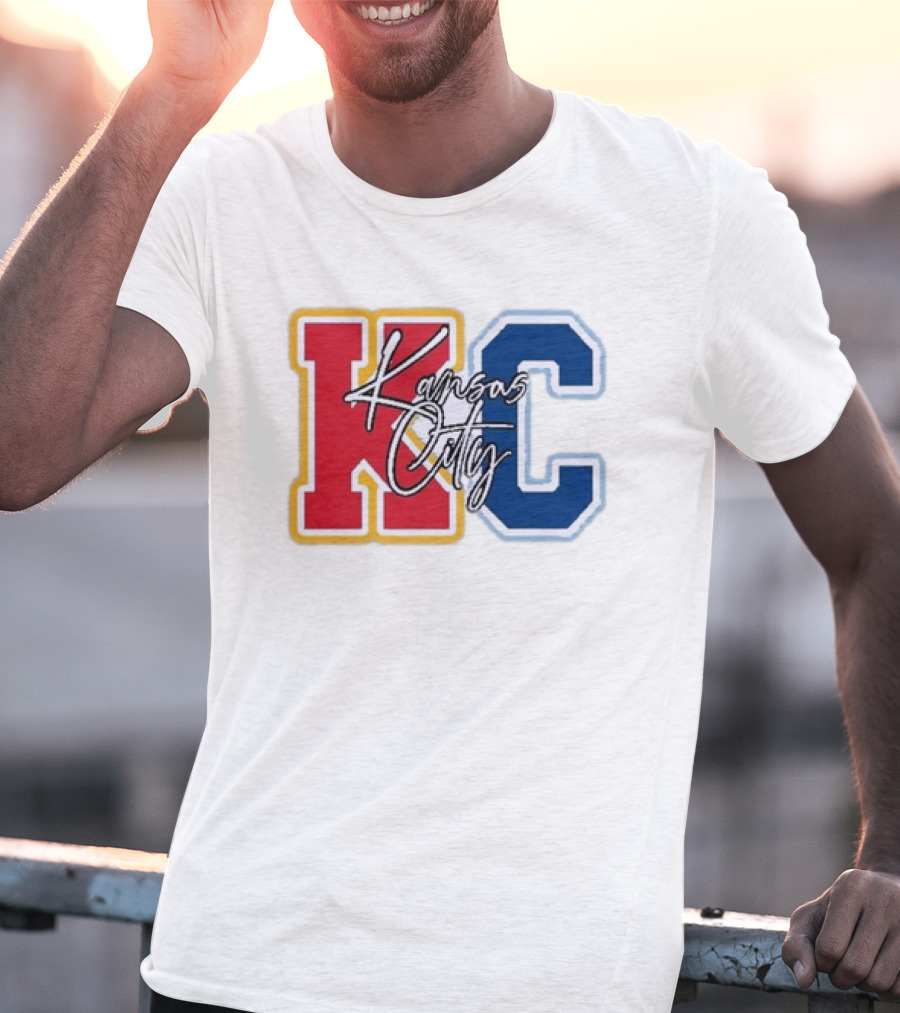 Kansas City Chiefs Royals Red Blue KC Kansas City T-Shirt
