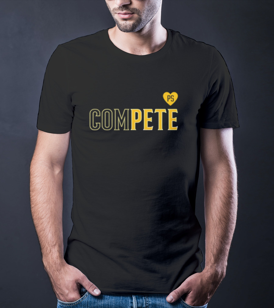 Compete Pete PS Heart Design Love T-Shirt