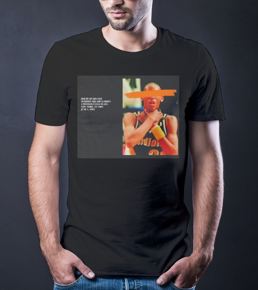 Reggie Miller Choke Gesture MSG 4 Pennsylvania Plaza June 1 1994 T-Shirt