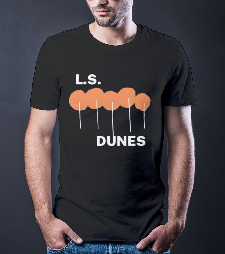 Ls Dunes Poppies Orange Circle T-Shirt