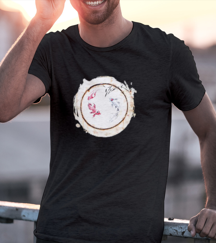 Mezak Harmony Koi Yin Yang Retro T-Shirt