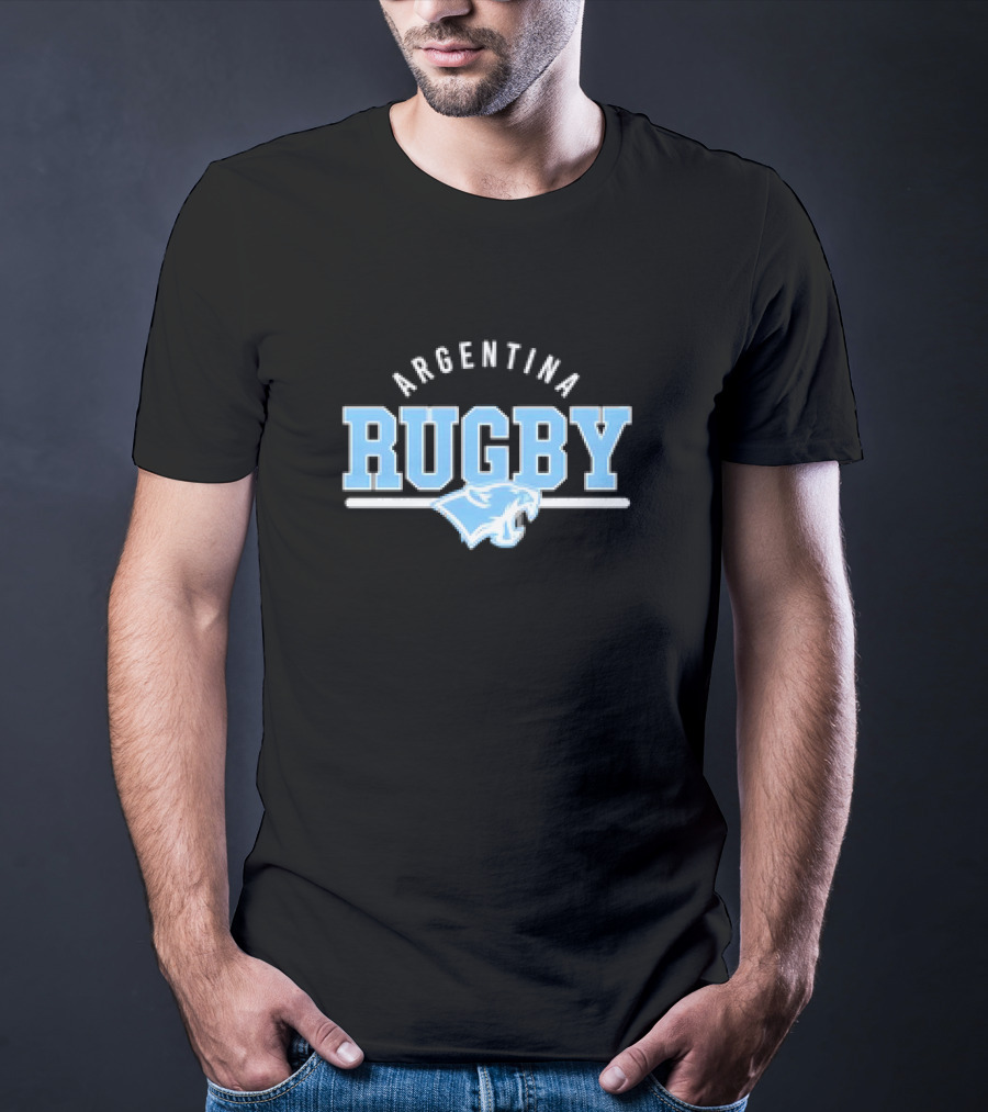 Argentina Rugby Wordmark With Blue Puma Emblem T-Shirt