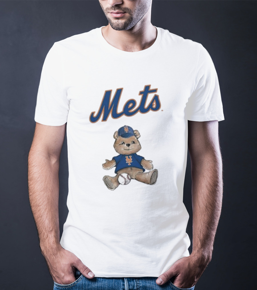 New York Mets Teddy Bear With Baseball T-Shirt