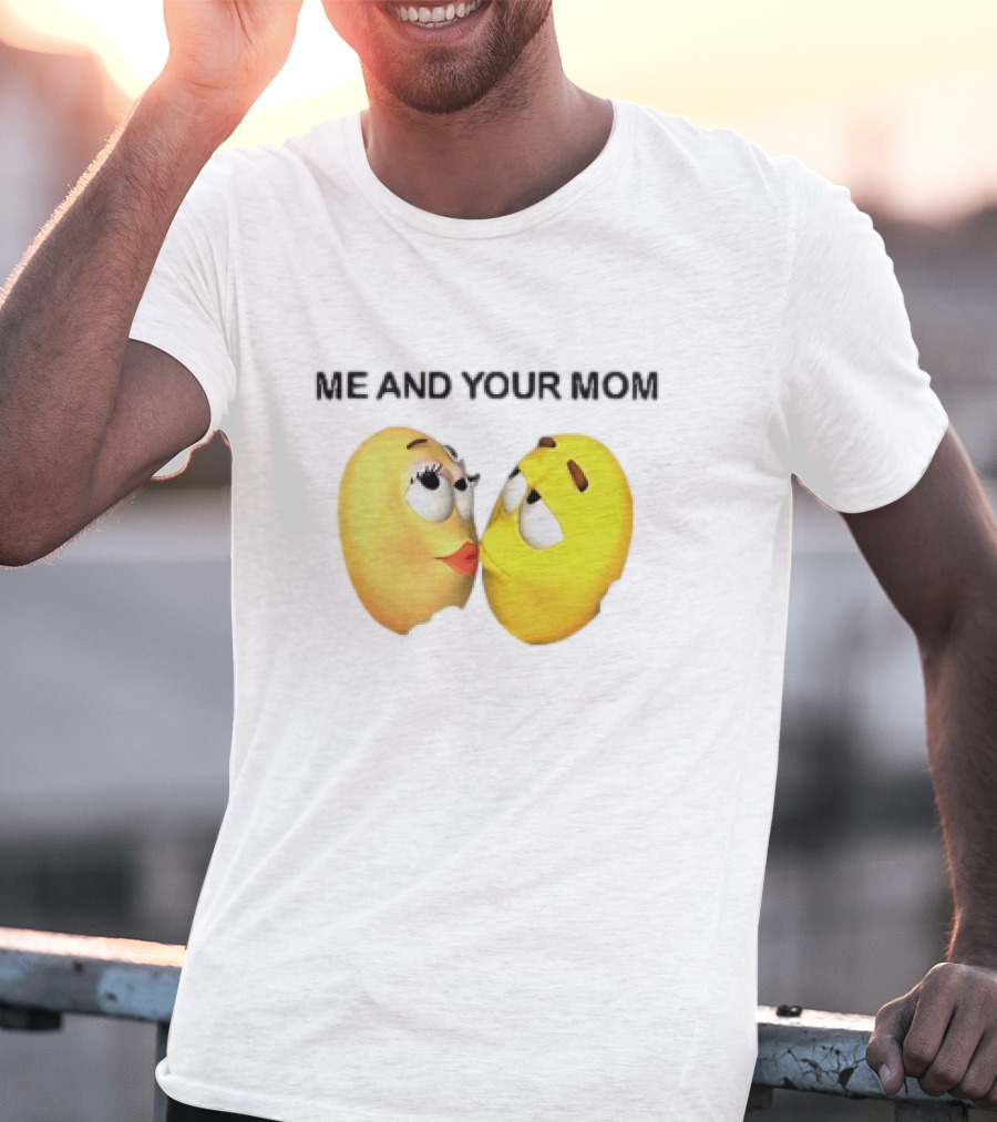 Smiley Face Me And Your Mom Emoji Couple T-Shirt