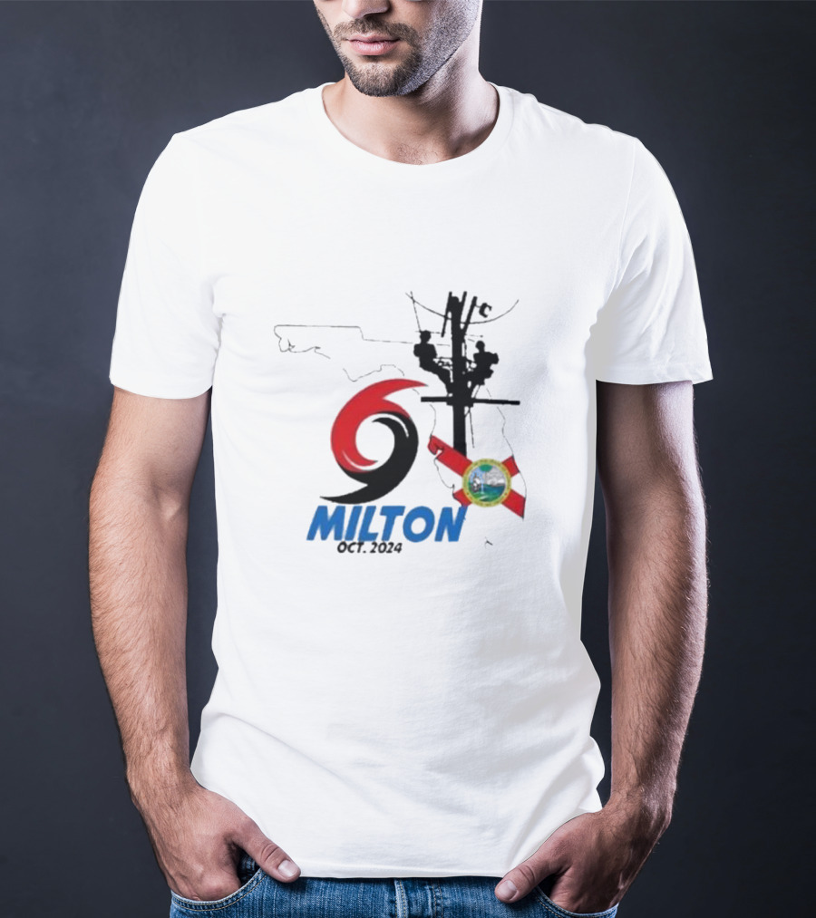 Hurricane Milton Florida Electrical Support October T-Shirt