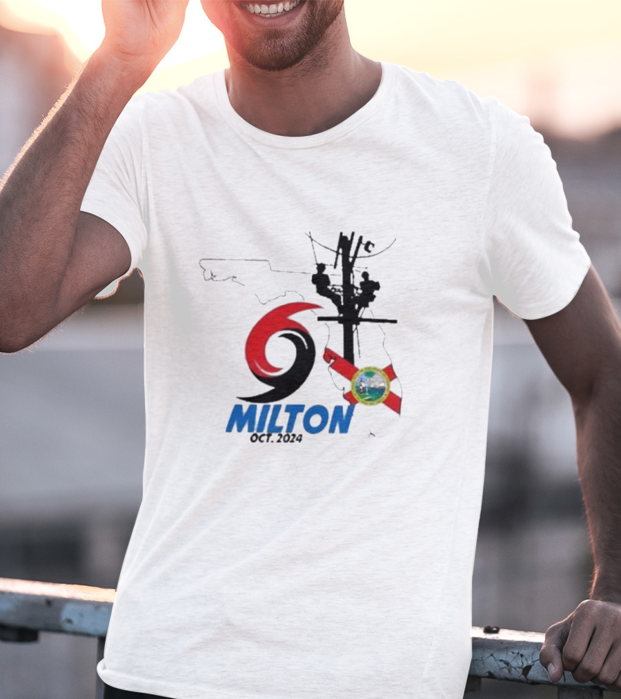 Hurricane Milton Florida Electrical Support October T-Shirt
