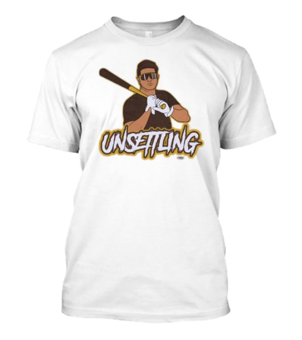 Unsettling Baseball Player With Bat And Gloves T-Shirt
