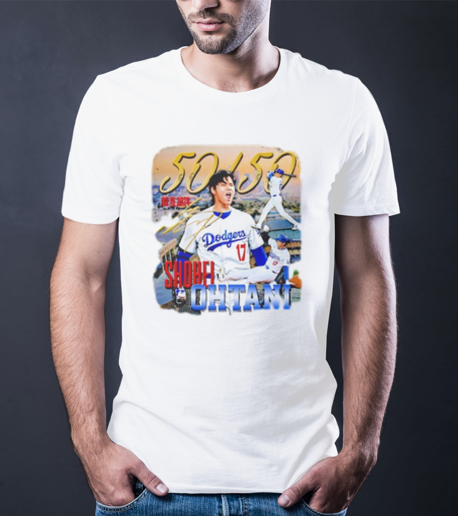 50 50 Club Shohei Ohtani Los Angeles Dodgers T-Shirt