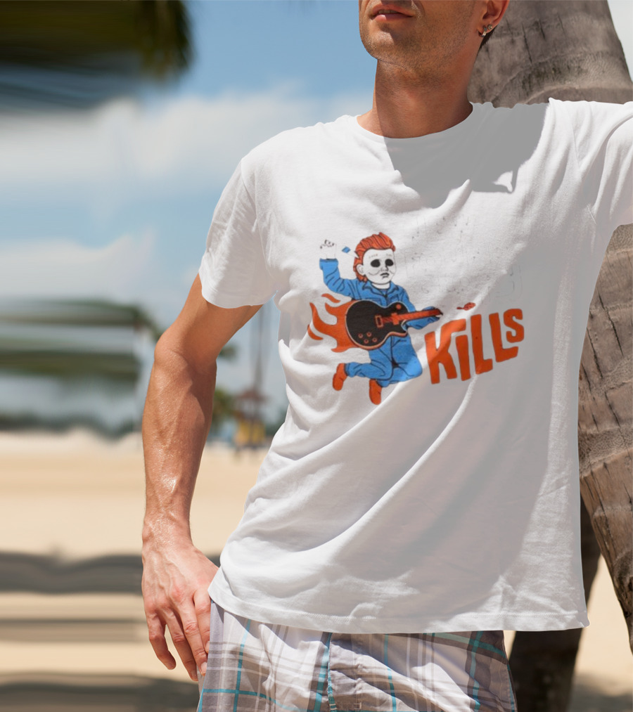 New Found Glory Kills Michael Myers Guitar Flame Character T-Shirt