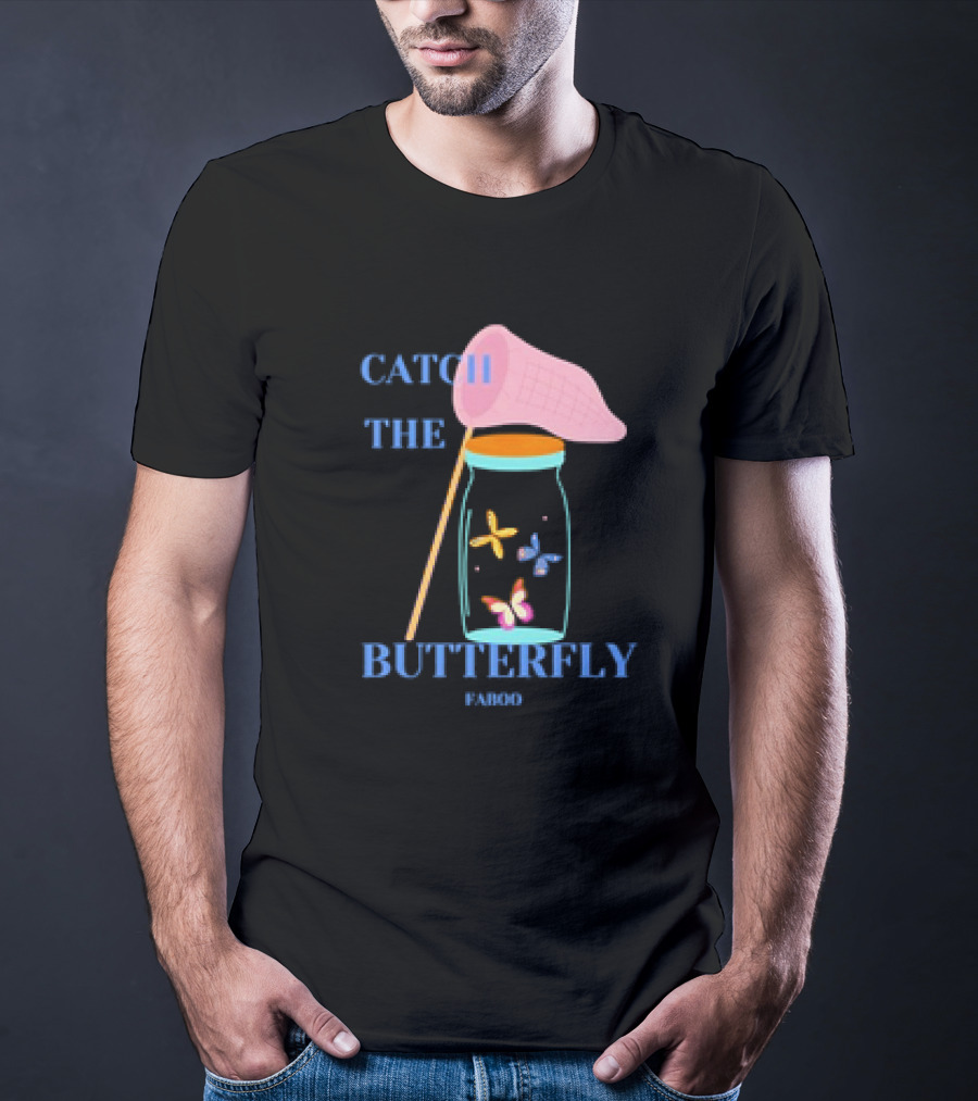 Catch The Butterfly Faboo Jar And Net T-Shirt