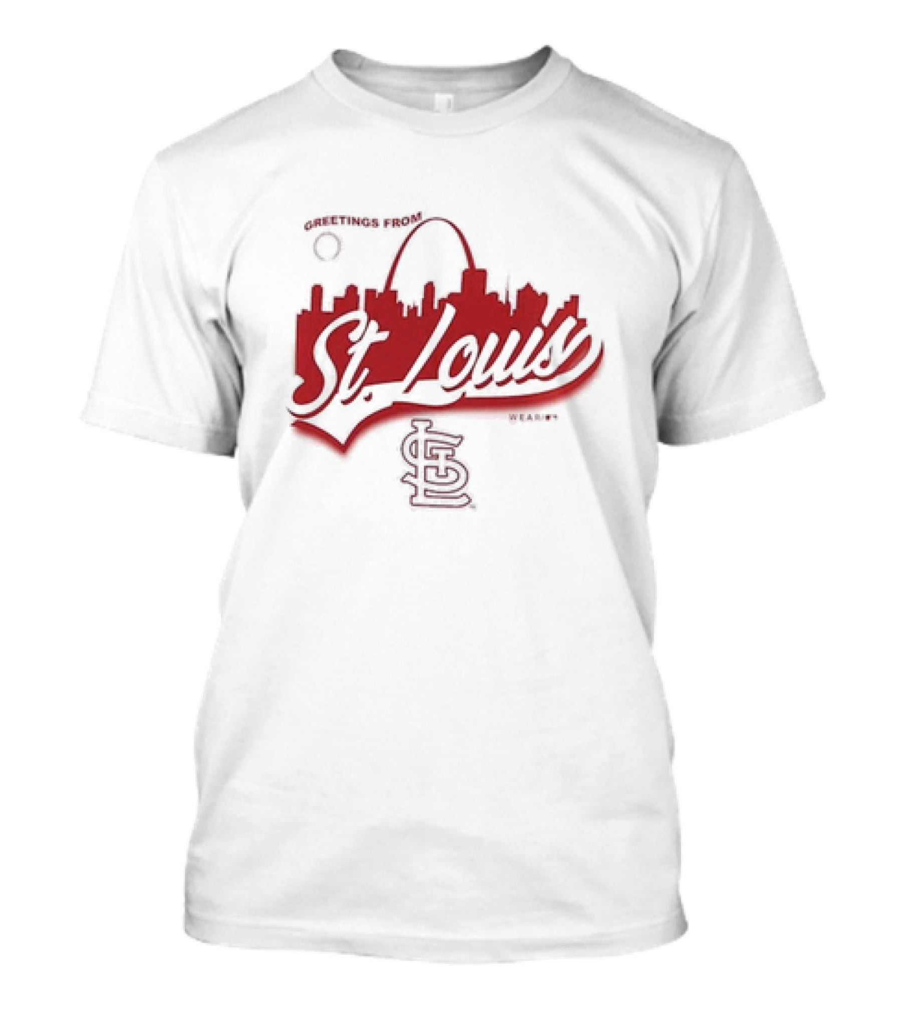 Greetings From St. Louis Cardinals Skyline STL T-Shirt