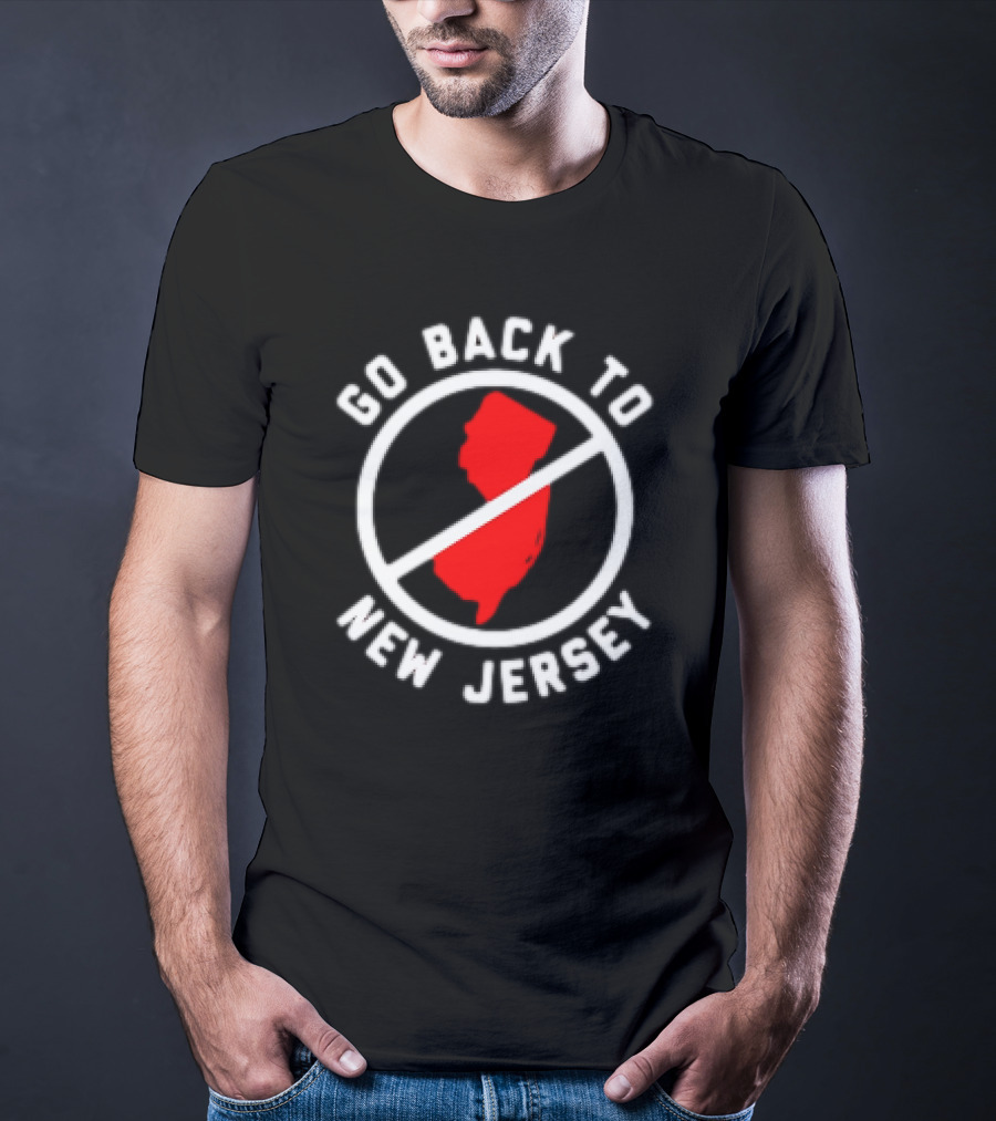 Go Back To New Jersey Retro Map T-Shirt