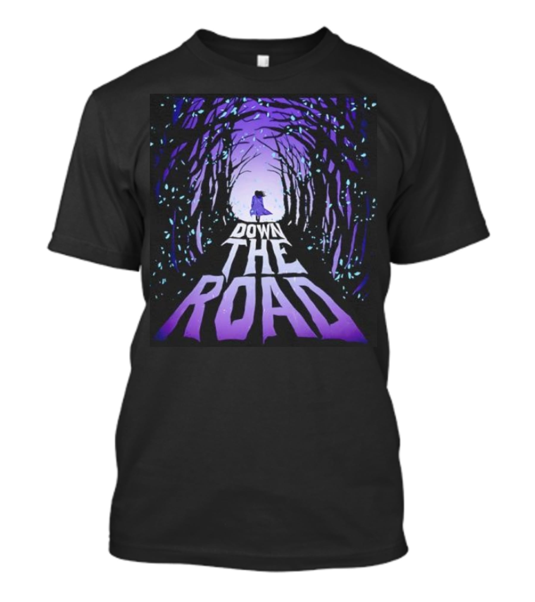 Down The Road Twilight Forest Pathway T-Shirt