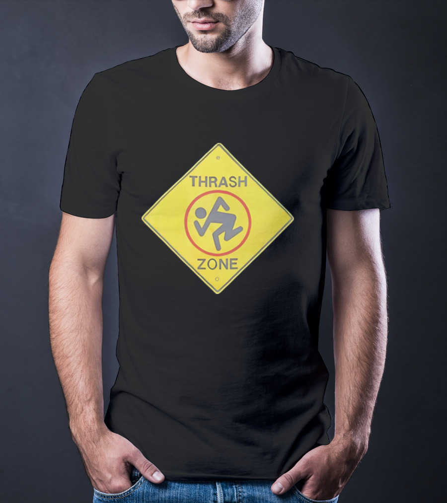 DRI Thrash Zone Symbol On Yellow Traffic Sign T-Shirt