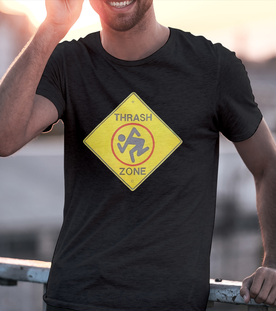 DRI Thrash Zone Symbol On Yellow Traffic Sign T-Shirt