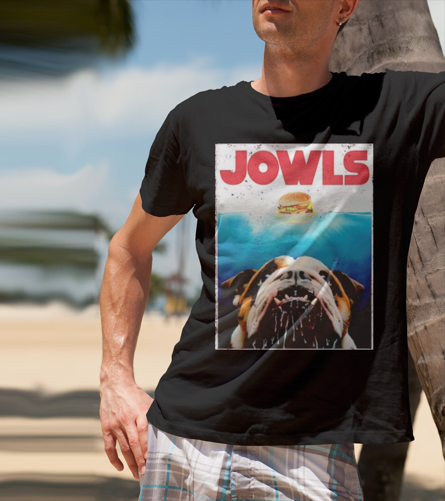 Jowls English Bulldog Burger Bully Dog Mom Dad T-Shirt