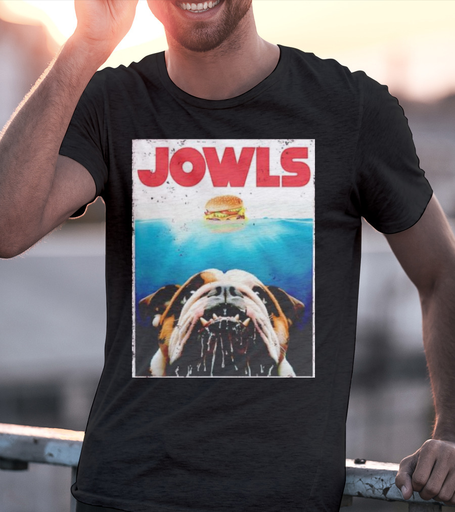 Jowls English Bulldog Burger Bully Dog Mom Dad T-Shirt