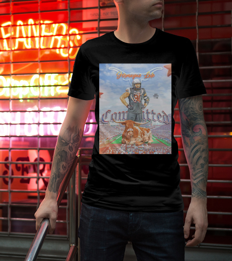 Jermayne Lole Committed Texas Longhorns Football Player Stadium And Mascot T-Shirt
