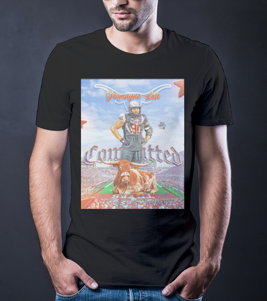 Jermayne Lole Committed Texas Longhorns Football Player Stadium And Mascot T-Shirt