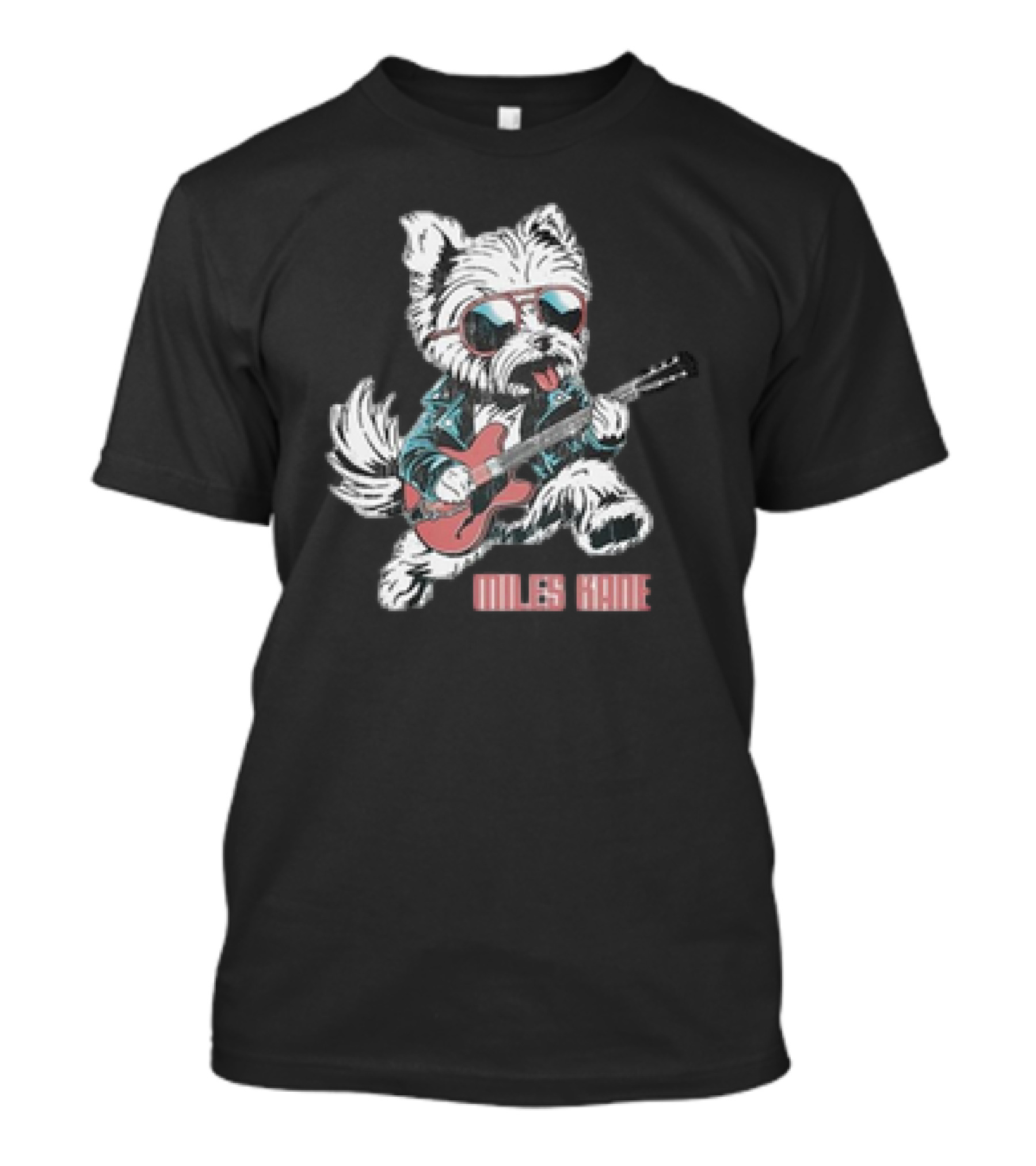 Miles Kane Dog With Guitar And Sunglasses T-Shirt