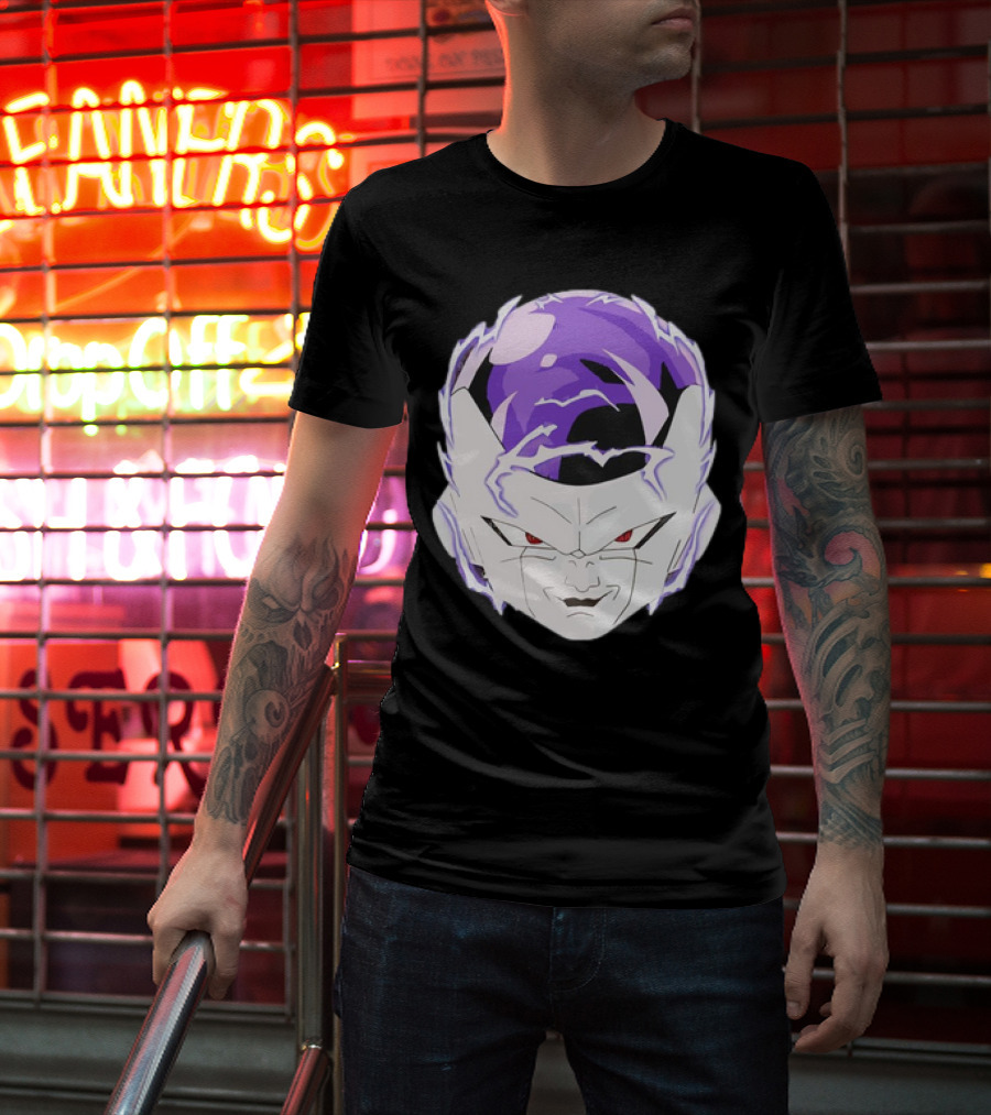 Frieza Dragon Ball Face With Purple Accents T-Shirt