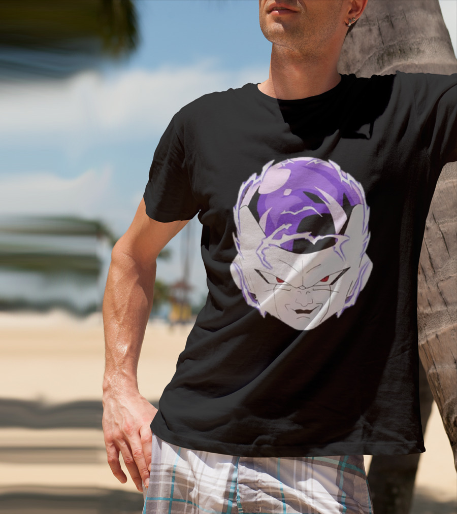 Frieza Dragon Ball Face With Purple Accents T-Shirt