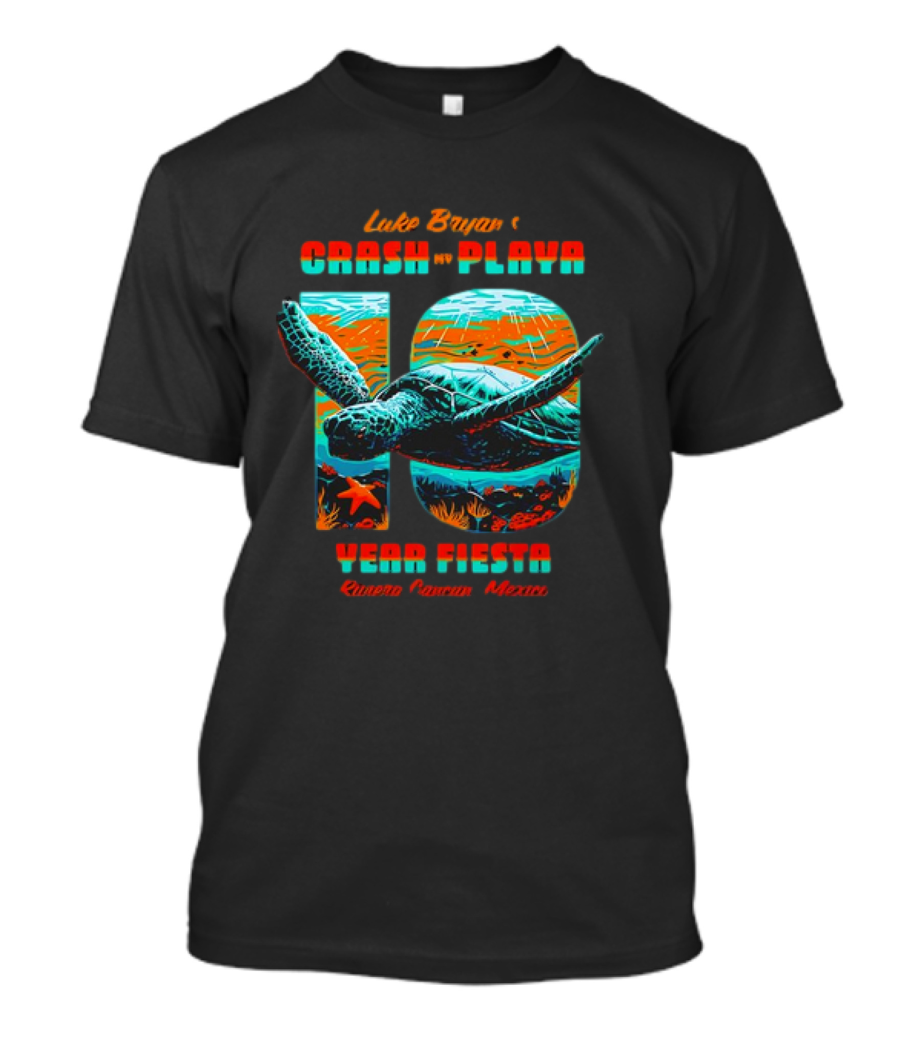 Luke Bryan’s Crash My Playa 10 Year Fiesta Jan 15-18 2025 Riviera Cancun Mexico T-Shirt