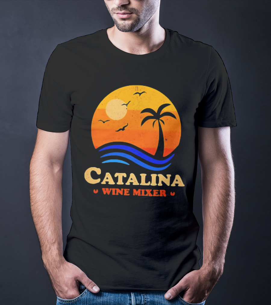 Step Brothers Catalina Wine Mixer Vintage Sunset Palm Island T-Shirt