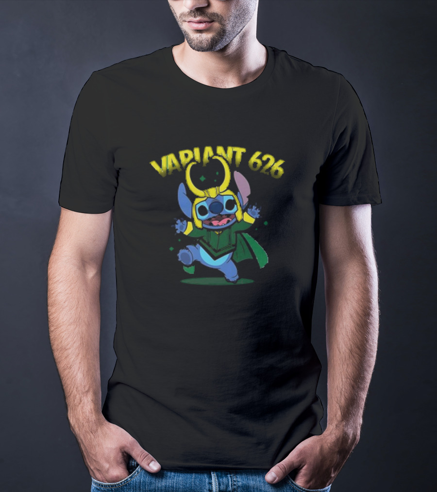 Variant 626 Cartoon Mash-Up Character With Mischievous Outfit And Horned Headpiece T-Shirt