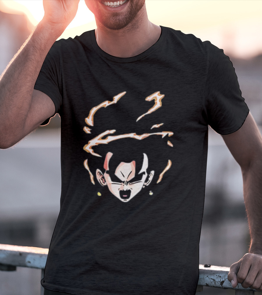 Vegito Dragon Ball Super Saiyan Fusion Face Anime T-Shirt