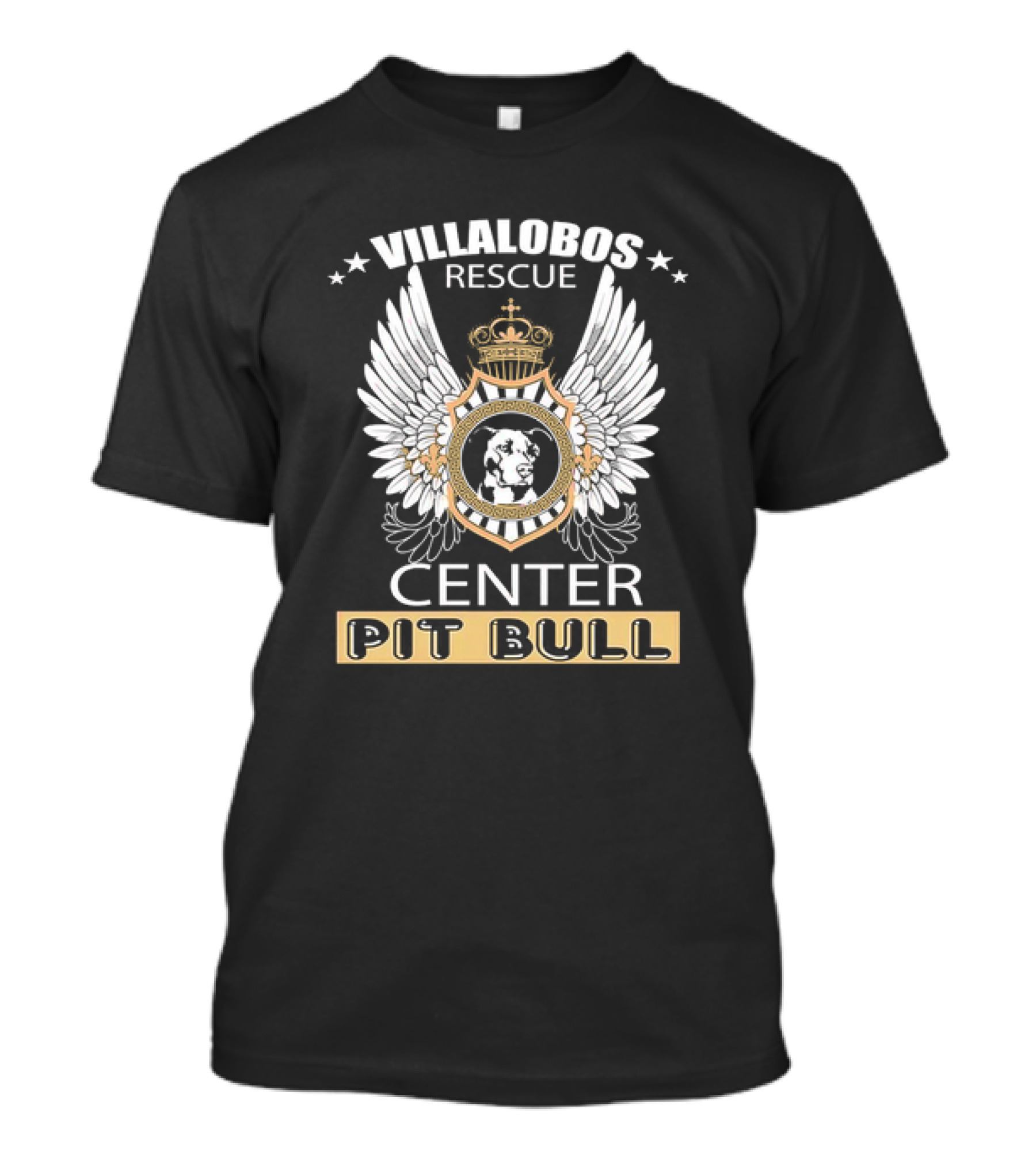 Villalobos Rescue Center Pit Bull Wings Crest T-Shirt