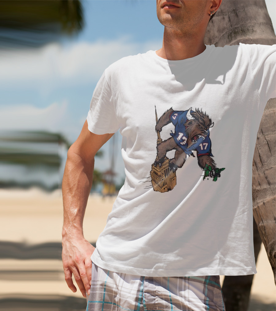 Buffalo Bills Josh Allen King Kong Shirt 17 Tower Monster T-Shirt