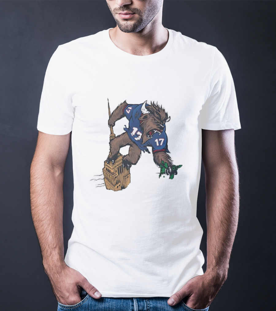 Buffalo Bills Josh Allen King Kong Shirt 17 Tower Monster T-Shirt