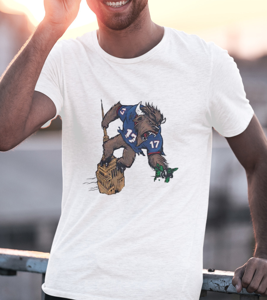 Buffalo Bills Josh Allen King Kong Shirt 17 Tower Monster T-Shirt