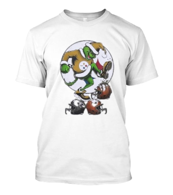 Christmas Grinch Pittsburgh Steelers Stomp NFL Teams T-Shirt