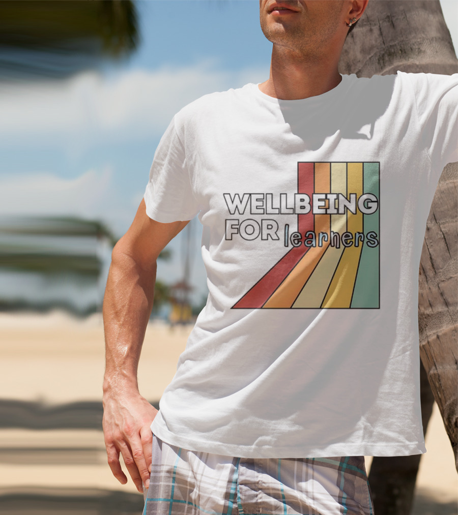 WELLBEING FOR LEARNERS Rainbow Stripes T-Shirt