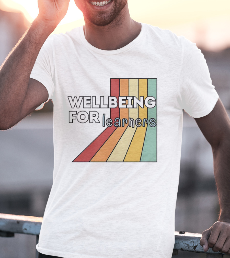 WELLBEING FOR LEARNERS Rainbow Stripes T-Shirt