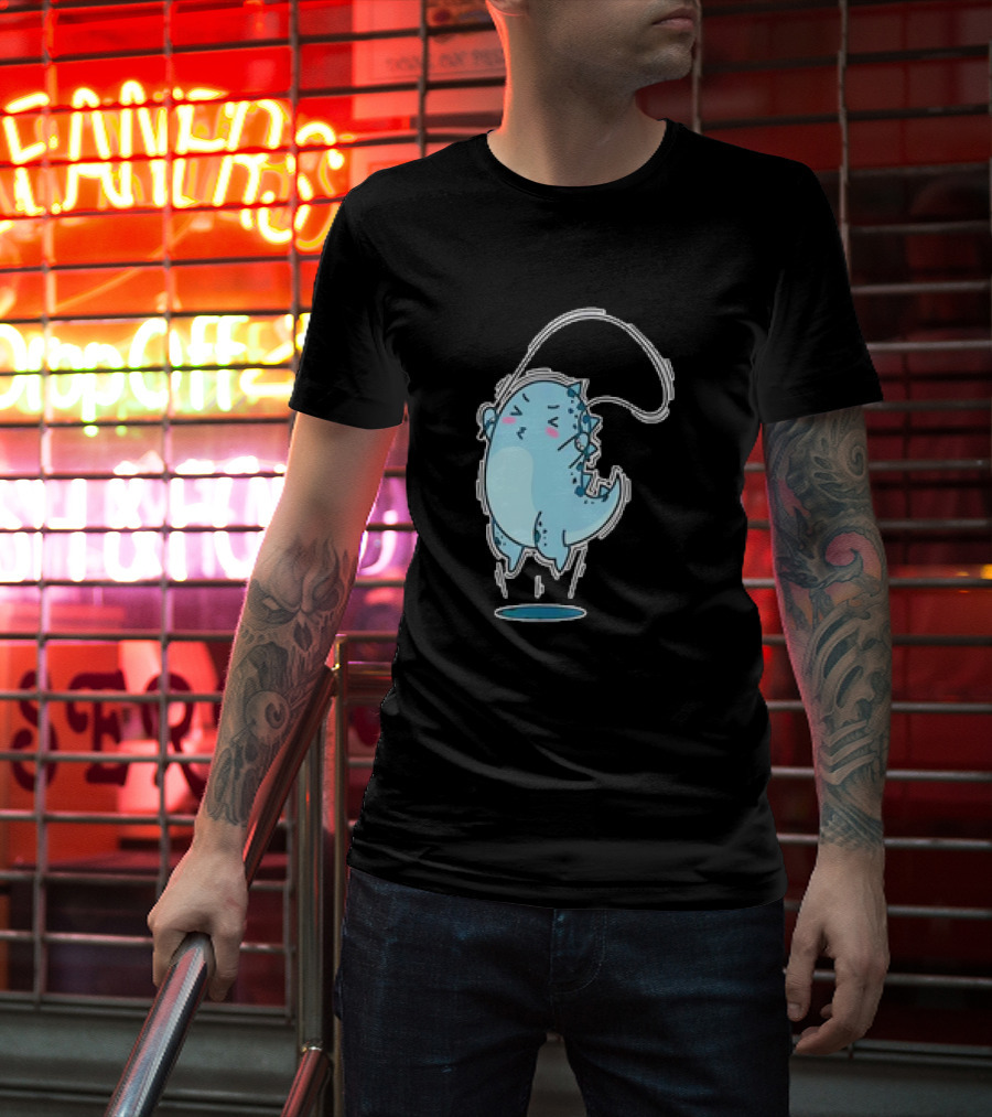 Dino Jumping Rope Adorable Cartoon T-Shirt