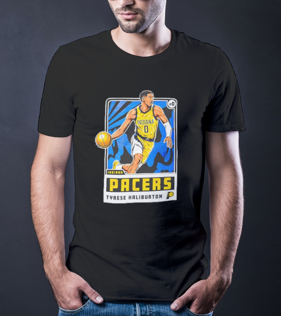 Tyrese Haliburton Indiana Pacers Vintage Player Card #0 T-Shirt