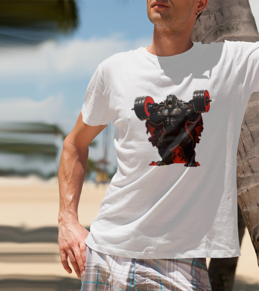 Gorilla Workout Beast Lifting Power Weights Gym T-Shirt