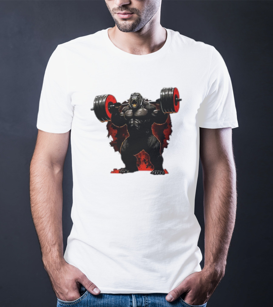 Gorilla Workout Beast Lifting Power Weights Gym T-Shirt
