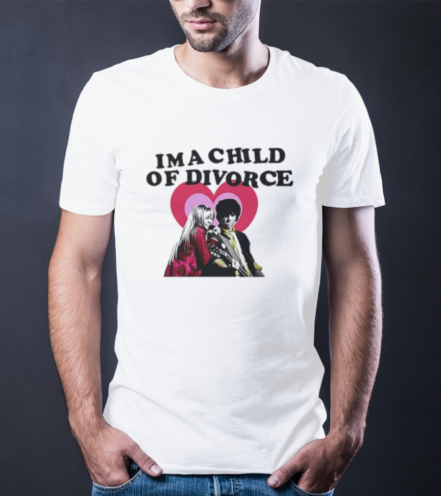 Nick Jonas Miley Cyrus I'm A Child Of Divorce Love Hearts T-Shirt
