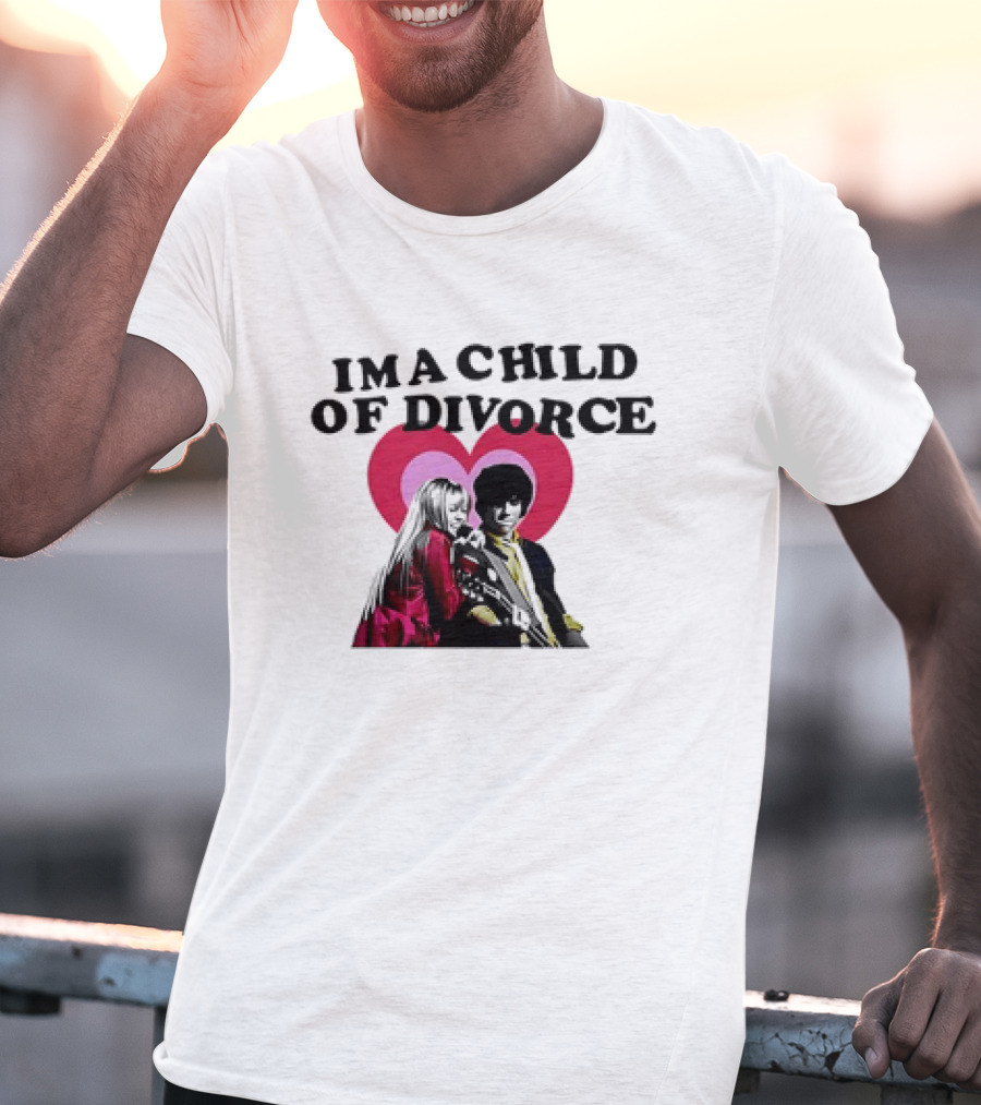 Nick Jonas Miley Cyrus I'm A Child Of Divorce Love Hearts T-Shirt
